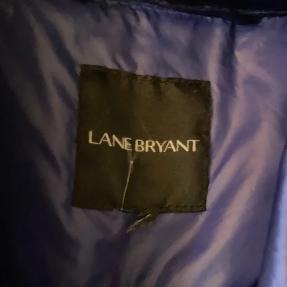 Women Lane Bryant purple blue hooded down puffer coat size 22/24 - Picture 5 of 10